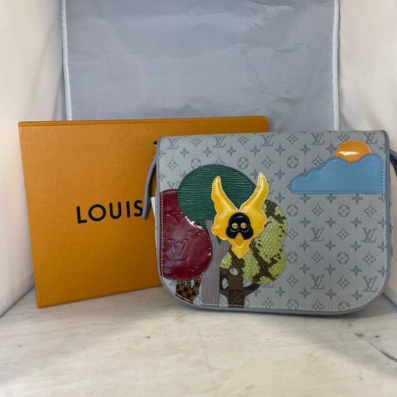 *VINTAGE* Louis Vuitton Crossbody Bag Comte de Fée 2002 Gray Monogram Mini w/Box - Picture 3 of 8